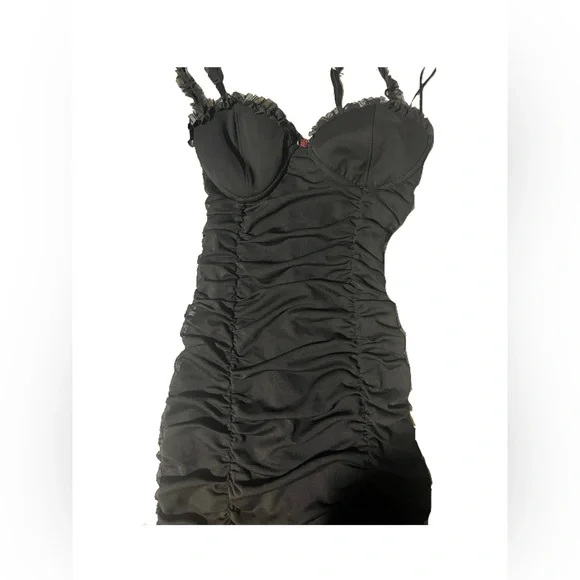 garage corset dress Garage Corset Mesh Mini Dress